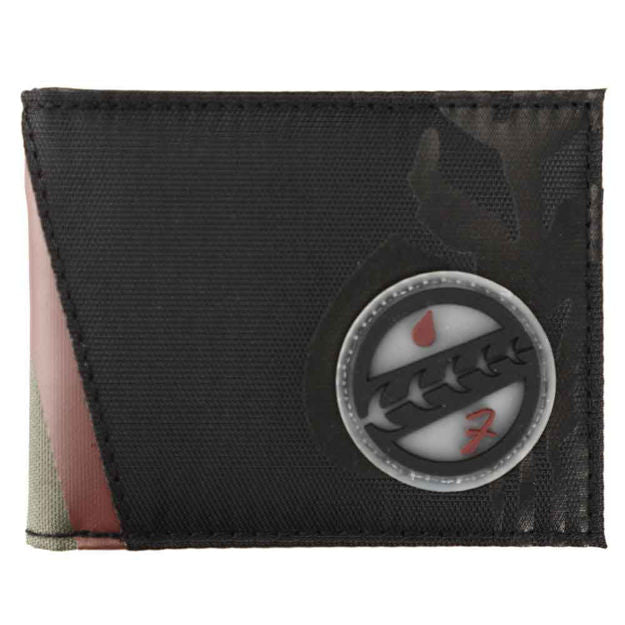 Colorful Star Wars Boba Fett Bi-fold Wallet with rubber Sigil Patch