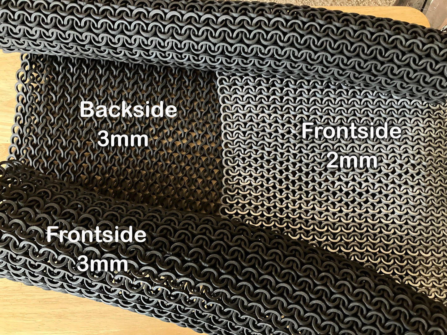 Silver EVA foam Chainmaille Armor 1 Square Foot Custom Made