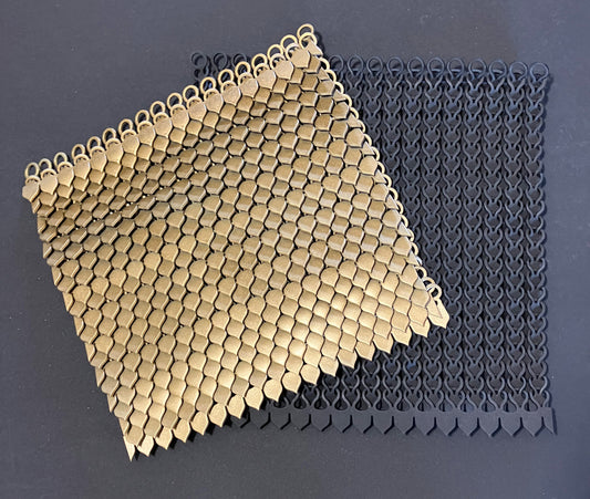 Gold EVA Foam Scalemaille 12 x12" square for Armor or Cosplay