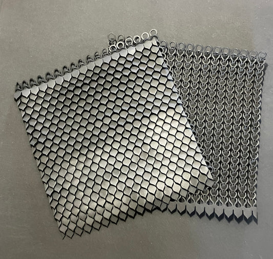 Silver EVA Foam Scalemaille 12 x12" square for Armor or Cosplay