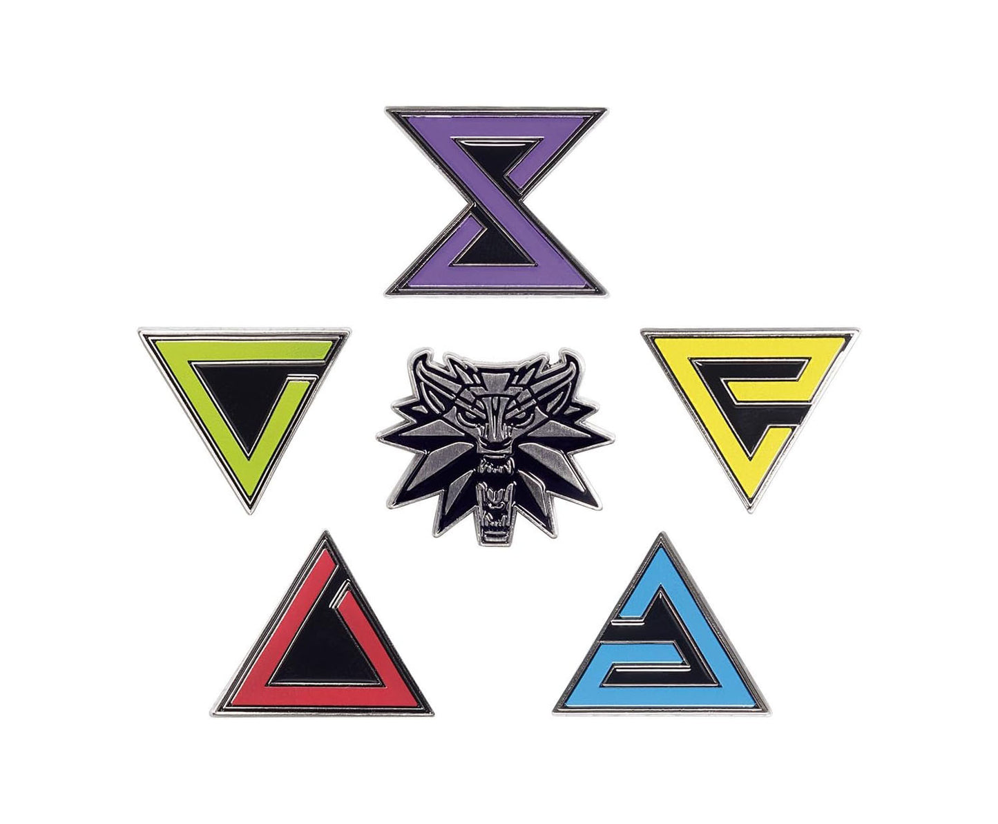 The Witcher 3 - Wild Hunt:  Witcher Signs enameled pin set
