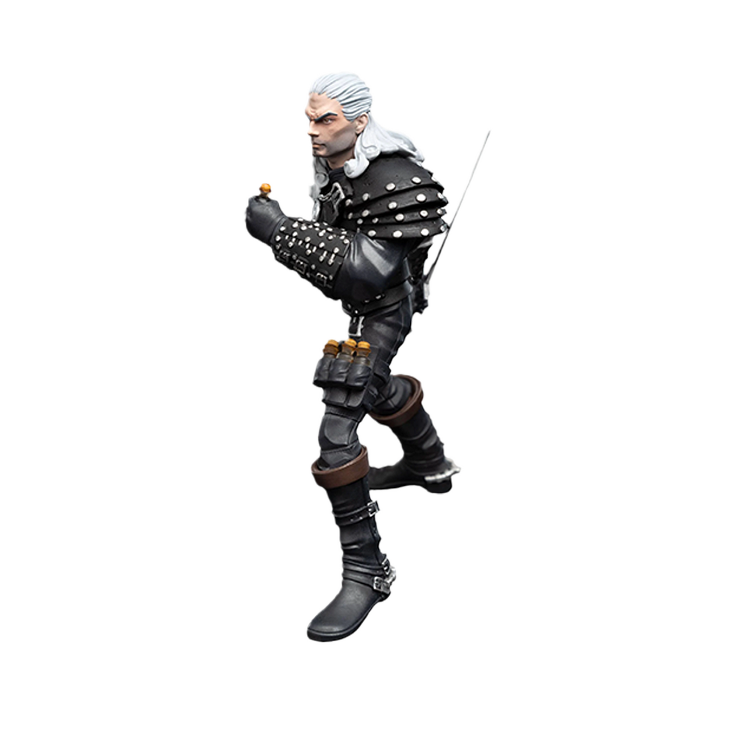 Weta Mini Epic figure of Geralt of Rivia character side view