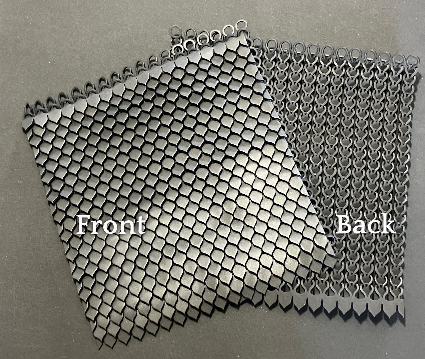 Unpainted black EVA Foam Scalemaille 12 x12" square for Armor or decoration