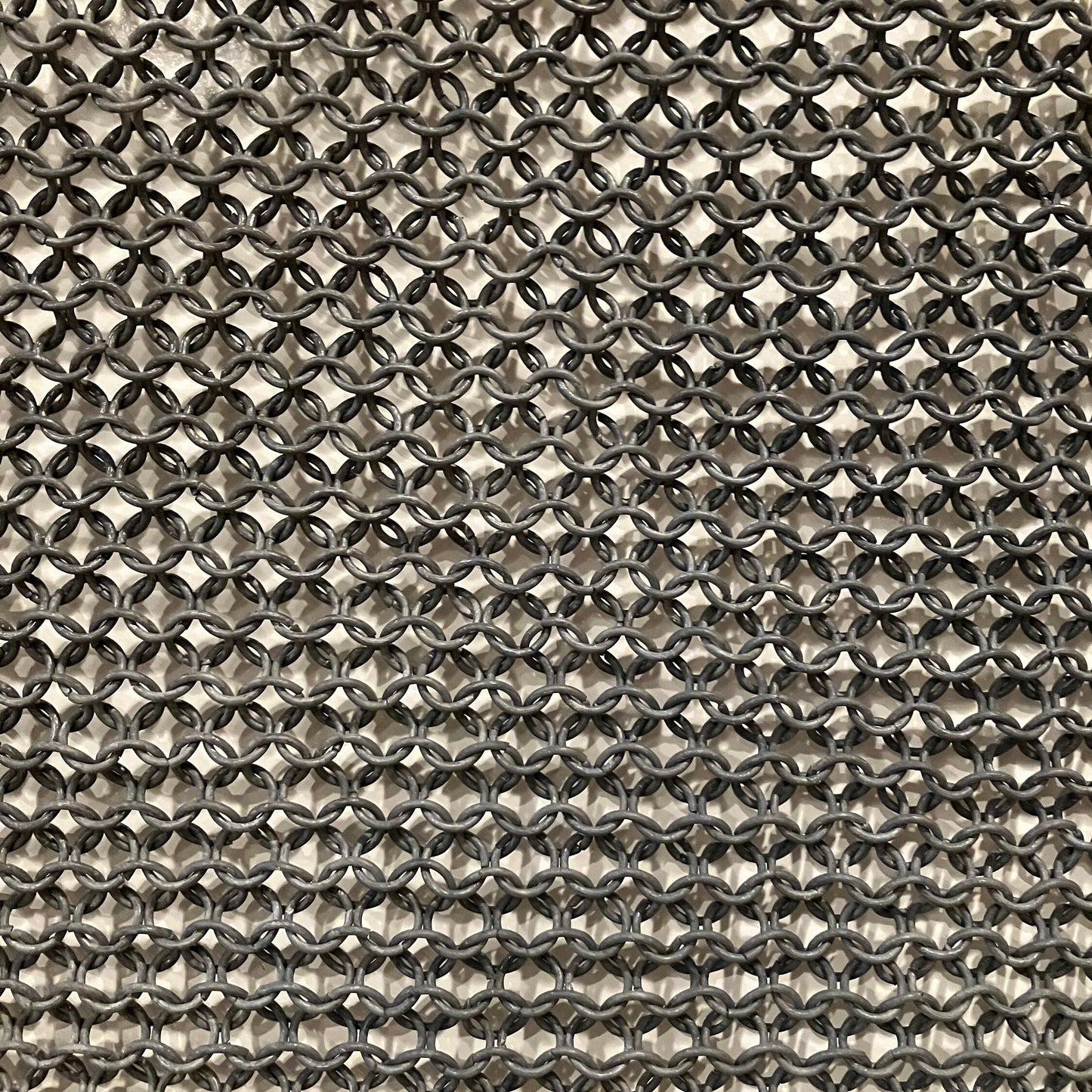Blackened Aluminum Chainmaille Fabric Squares for Armor and Cosplay