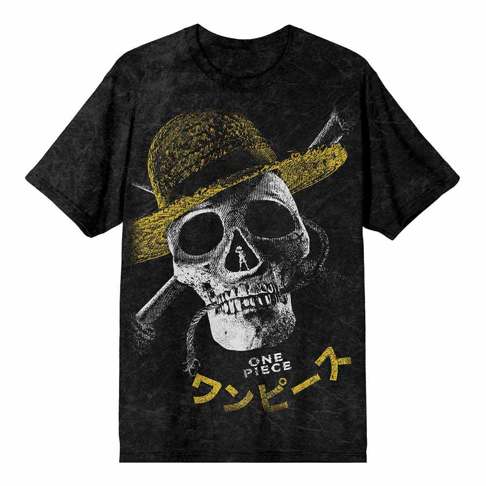 One Piece Straw Hat Distressed Unisex Tee