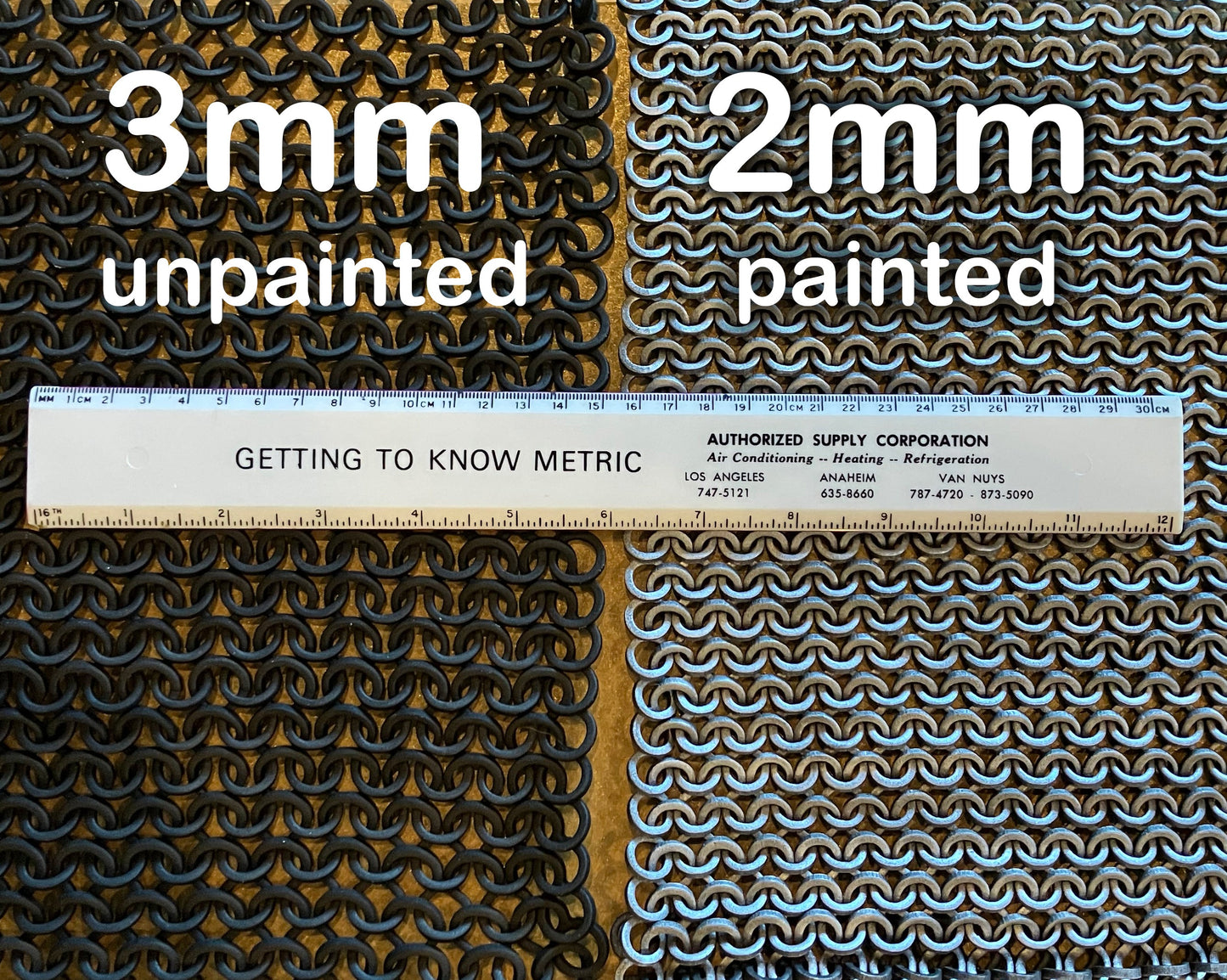 Unpainted EVA foam Chainmaille Armor 1 Square Foot Custom Made