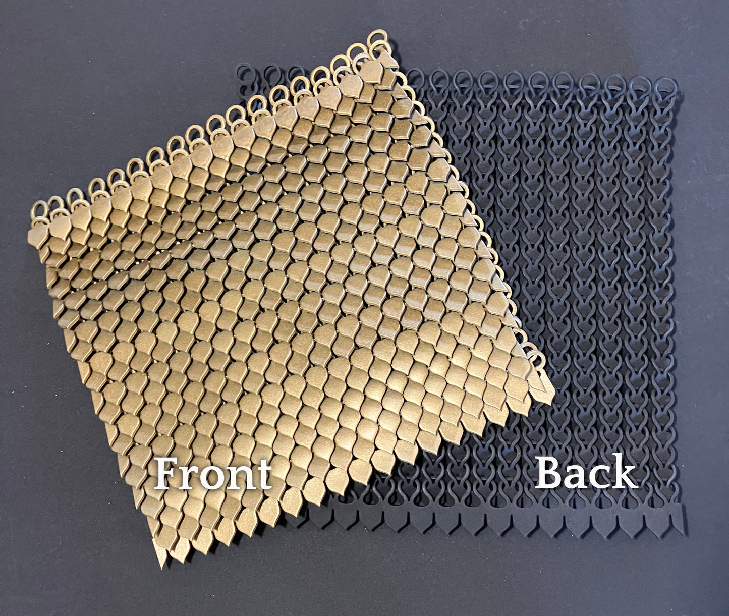 Gold EVA Foam Scalemaille 12 x12" square for Armor or Cosplay