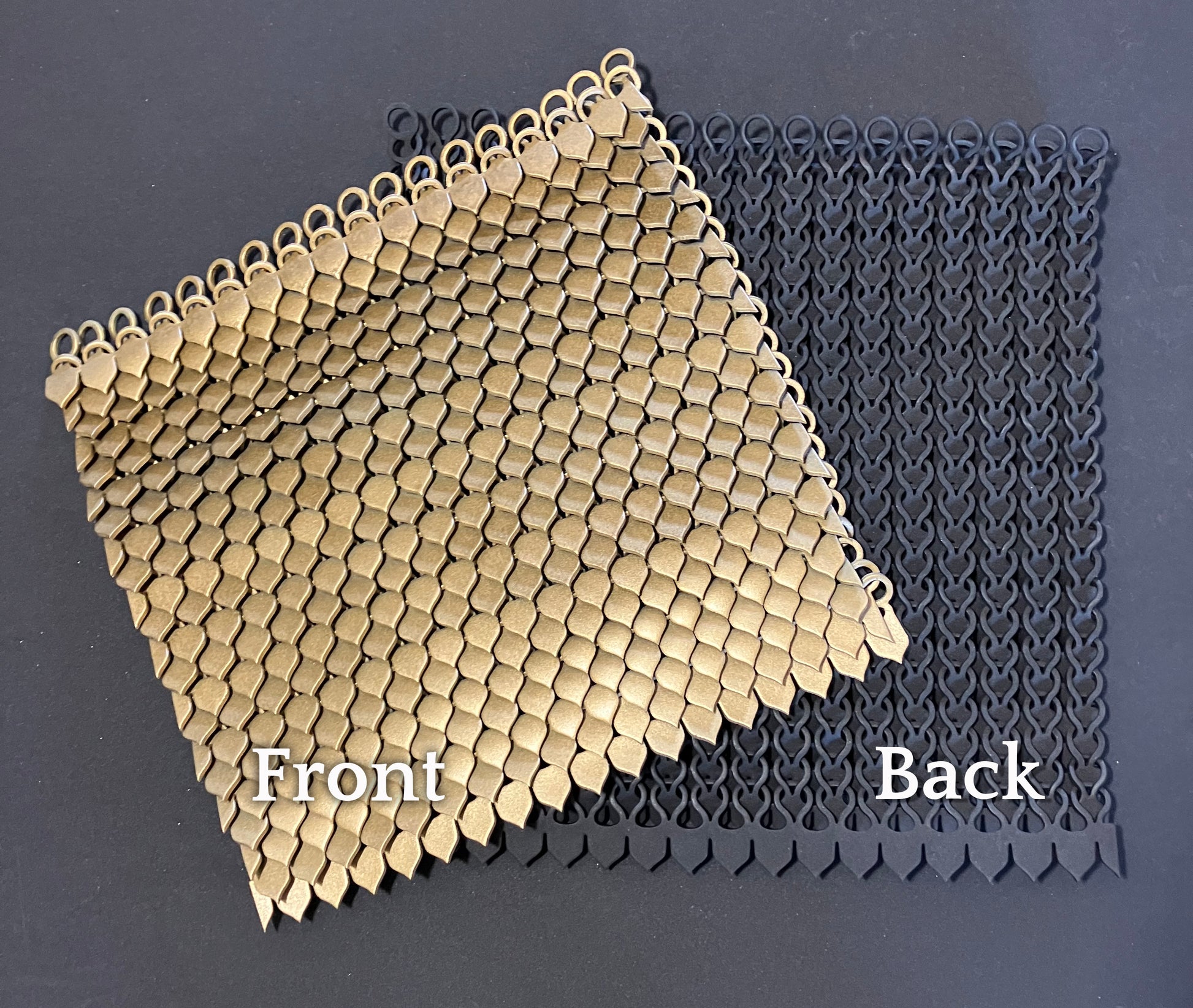Gold EVA Foam Scalemaille 12 x12" square for Armor or Cosplay