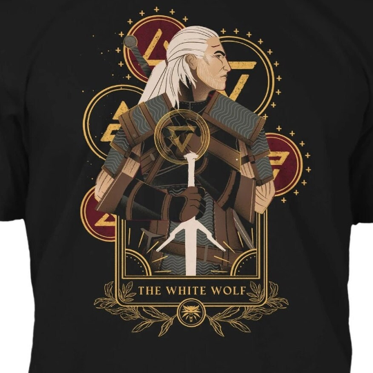The Witcher Tarot Card Shirt close-up