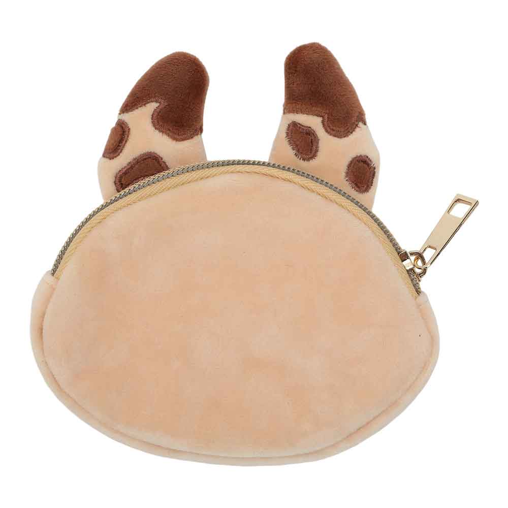 Back view of the Star Wars Ahsoka Loth Cat Coin pouch plush pouch with zippered top.