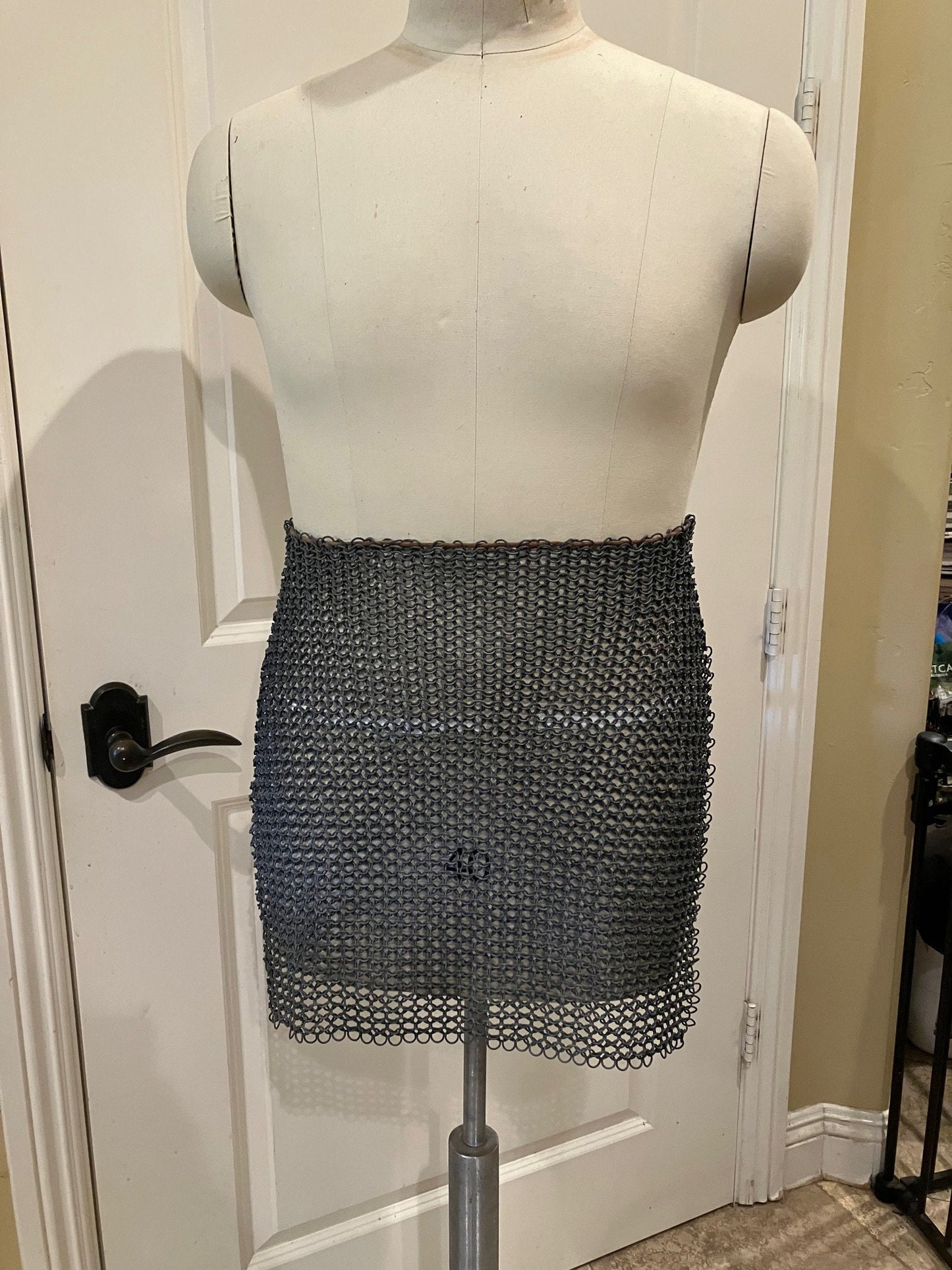 Blackened Aluminum Chainmaille Fabric Squares for Armor and Cosplay