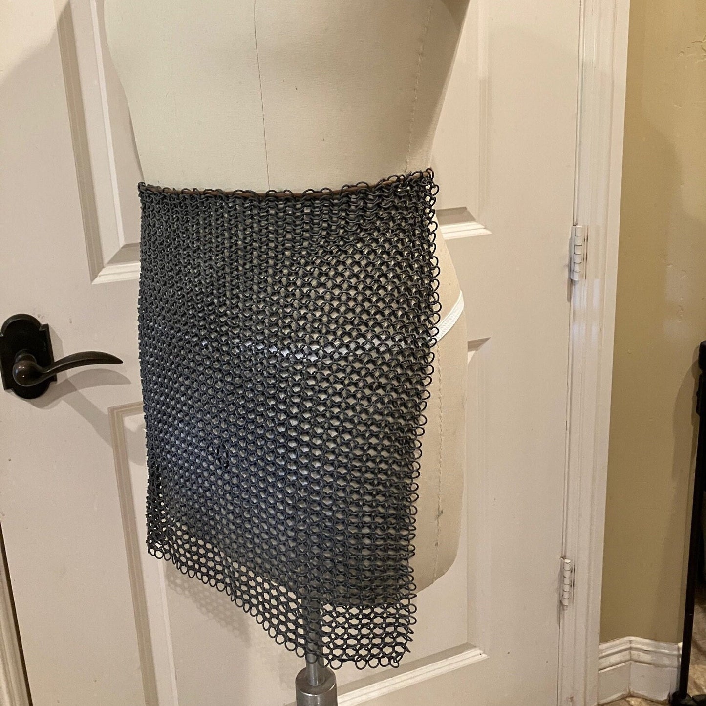 Blackened Aluminum Chainmaille Fabric Squares for Armor and Cosplay